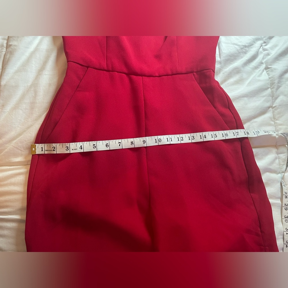Red Slit Jumpsuit - Picture 11 of 14